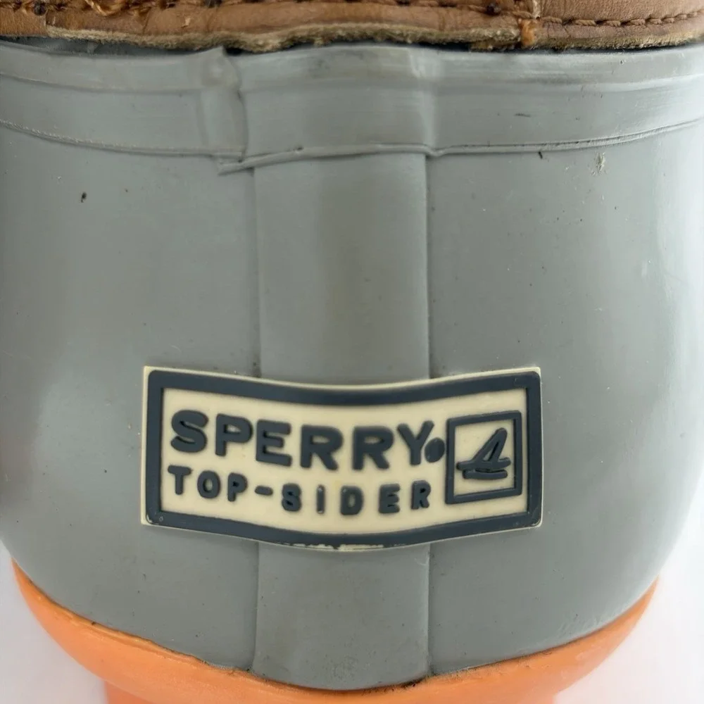 Vintage Sperry Topsider For J.Crew Womens 10 Duck Boots Brown Leather Wool Lined